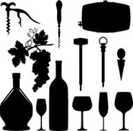 Silhouettes for wine lovers