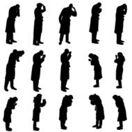 Vector silhouette of a people N260