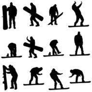 Vector silhouette of a man N781