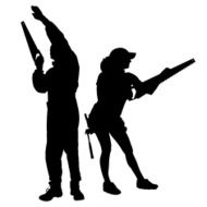 Vector silhouette of a people N262