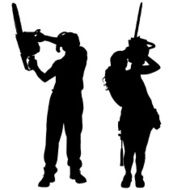 Vector silhouette of a people N263