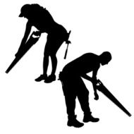Vector silhouette of a people N264