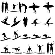 Vector silhouette of a people N266