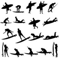 Vector silhouette of a people N267