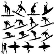 Vector silhouette of a people N268
