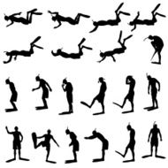 Vector silhouette of a man N782