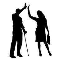 Vector silhouettes of people N200