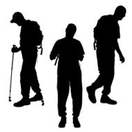 Vector silhouette of man N171