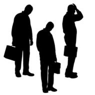 Vector silhouette of a man N784