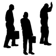 Vector silhouette of a man N785