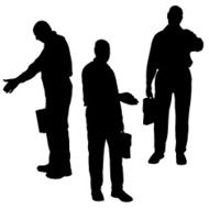 Vector silhouette of a man N786
