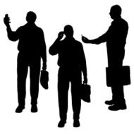 Vector silhouette of a man N787