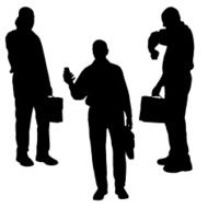 Vector silhouette of a man N788