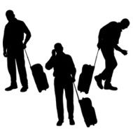 Vector silhouette of a man N789