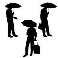 Vector silhouette of a man N791