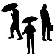 Vector silhouette of a man N792