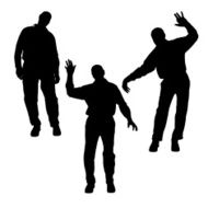 Vector Silhouette Of People N733