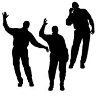 Vector Silhouette Of People N734