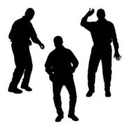 Vector Silhouette Of People N735