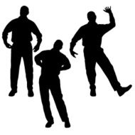 Vector Silhouette Of People N736
