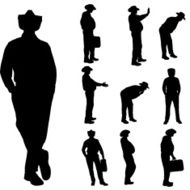 Vector silhouette of businesman N11