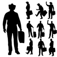 Vector silhouette of businesman N12
