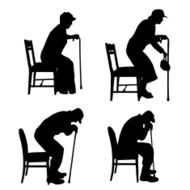 Vector silhouette of a people N276