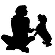 Vector silhouette of woman N388