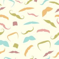 Seamless pattern of mustaches N2