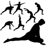 Vector silhouette of a woman N1749