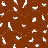 Birds Silhouettes Seamless Pattern N2