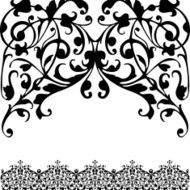 Vector swirling decorative floral background N2