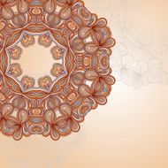 background with lace circle hand drawn ornament N2