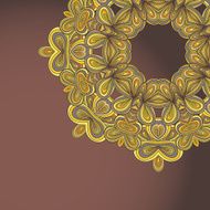 background with lace circle hand drawn ornament N4