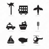 travel and transport icons N4