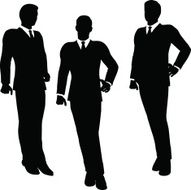 business people standing silhouette N17