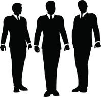 business people standing silhouette N21