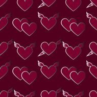 Seamless pattern with hearts N125
