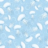 Seamless background jellyfish