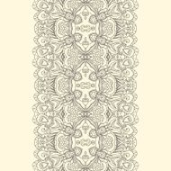 Lace fabric seamless border with abstract ornament N2