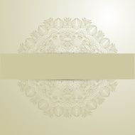 background with lace circle hand drawn ornament N5
