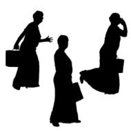 Vector silhouette of businesswoman N138