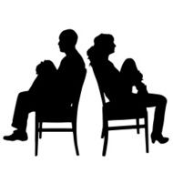 Vector Silhouette Of People N743