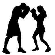 Vector silhouette of a people N282
