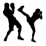 Vector silhouette of a people N283