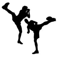 Vector silhouette of a people N288