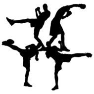 Vector silhouette of a man N800