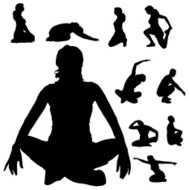 Vector silhouette of a people N290