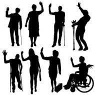 Vector Silhouette Of People N752