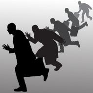 Vector silhouette of businessman N115